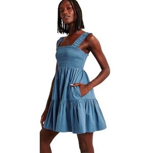 Abercrombie Smocked Bodice Easy Mini Dress (Medium Tall) - worn once!